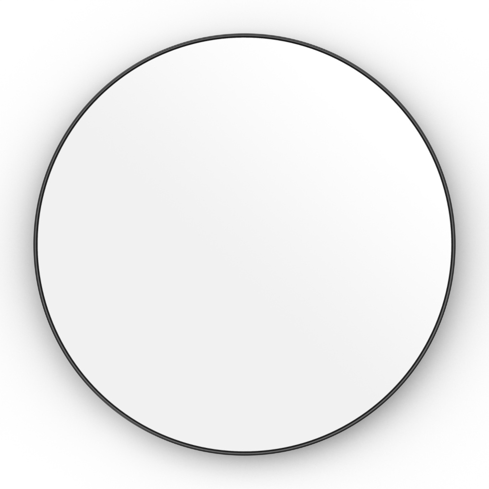 Front facing cut out image of the Origins Living City Round 800mm Black Mirror CTY-00D080-BK